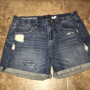 J Crew Boyfriend Distressed Denim Shorts